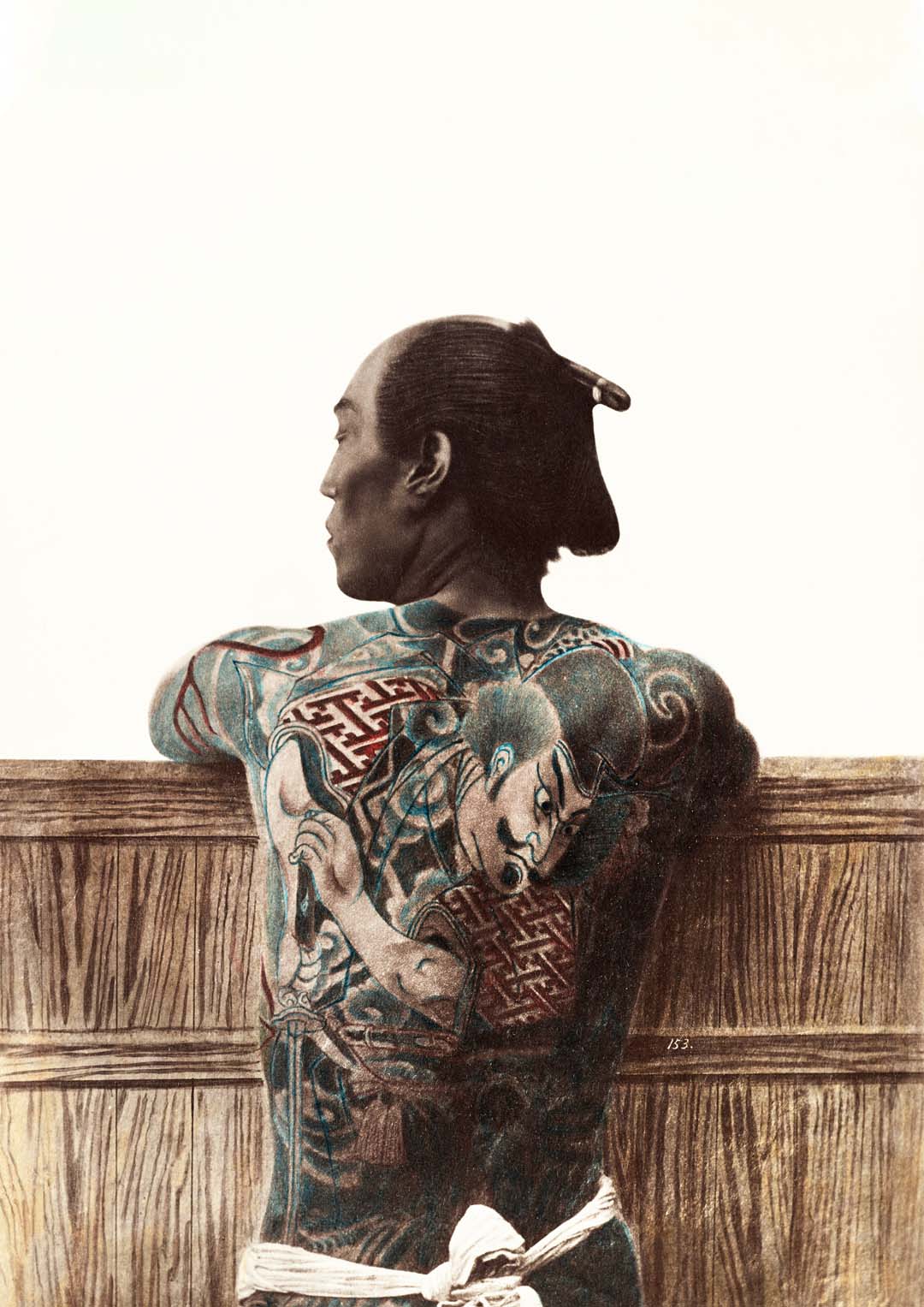 Japanischer Mann mit Tattoo von Kimbei