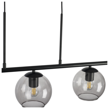 Hanglamp Esfera 5-lichts zwart 130cm x Ø16cm