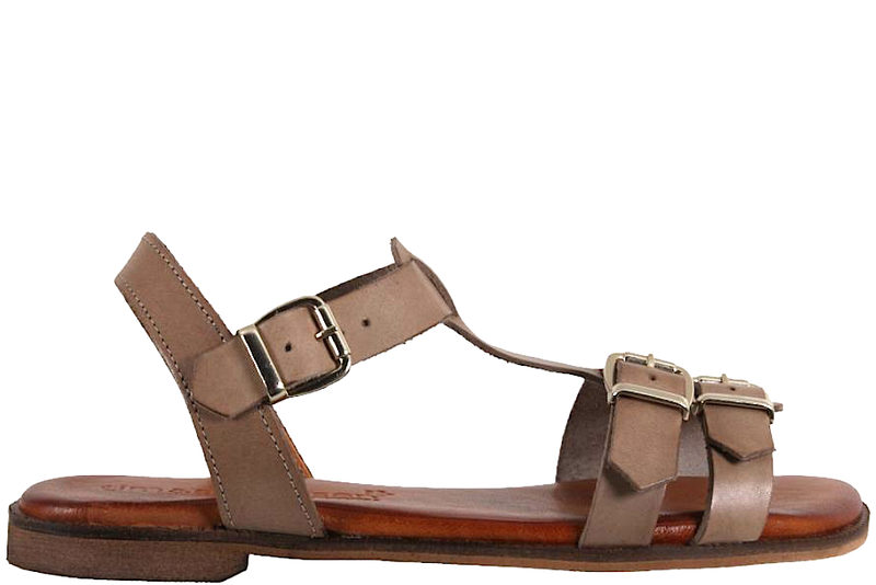 TIM OG SIMONSEN ODA LINO SANDAL I LYSEBRUNT SKIND