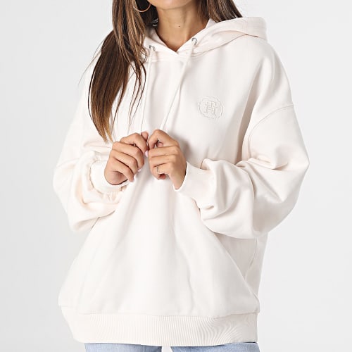 Sweat Capuche Relax Embroidery 9798 Beige