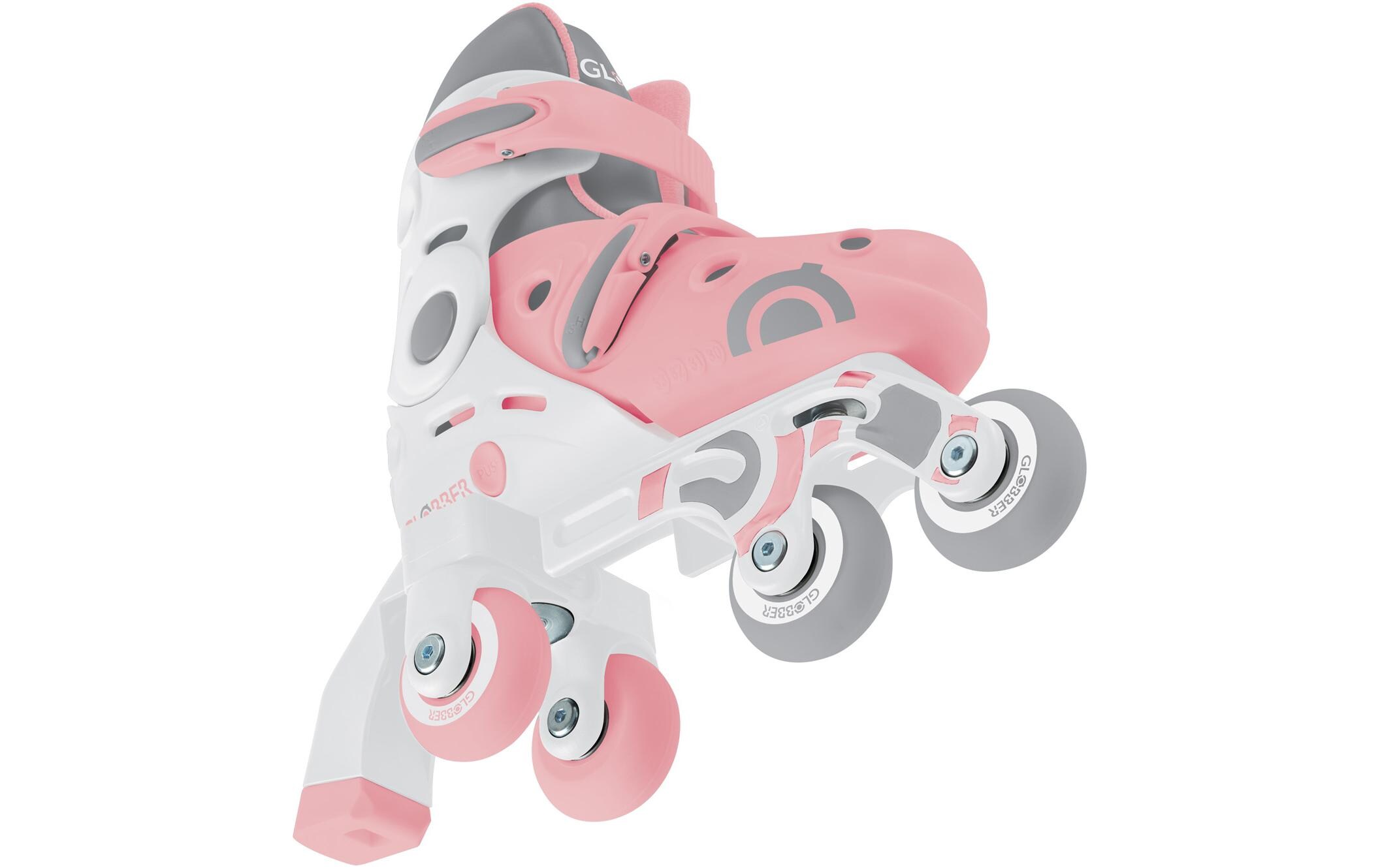 Inline-Skates 2 in 1 Gr. 30-33, Pastel PinkAnpassbare Skates