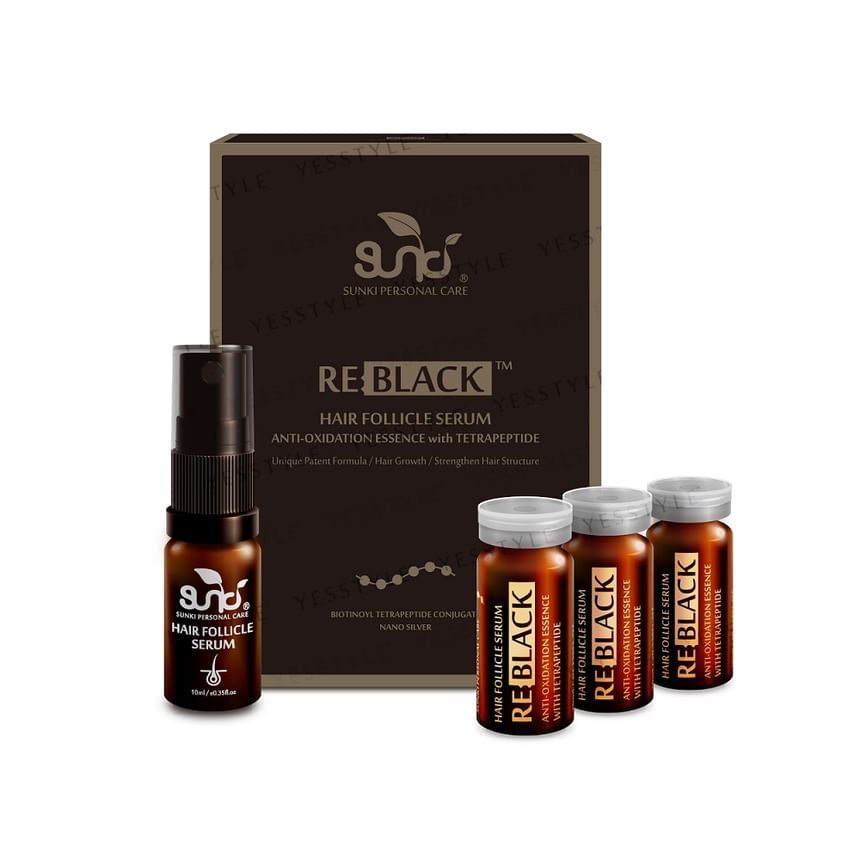 Sunki - Re: Zwart haarzakjesserum met biotinoyltetrapeptideconjugaat nanozilver