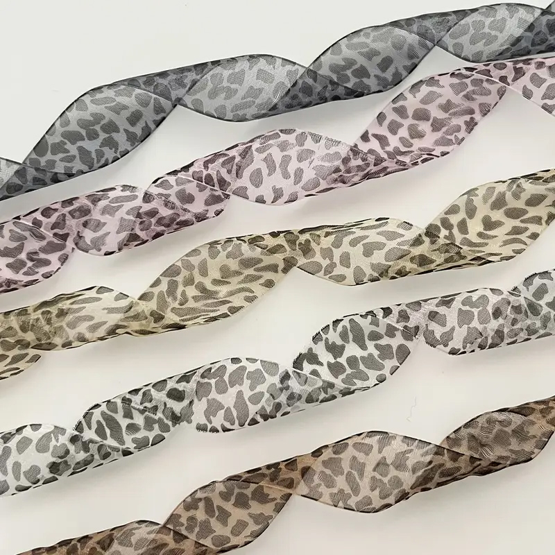 (1 Paar) 120cm Organza Schnürsenkel Fashion Schuhbändel Leopard Muster - Blau / Schwarz
