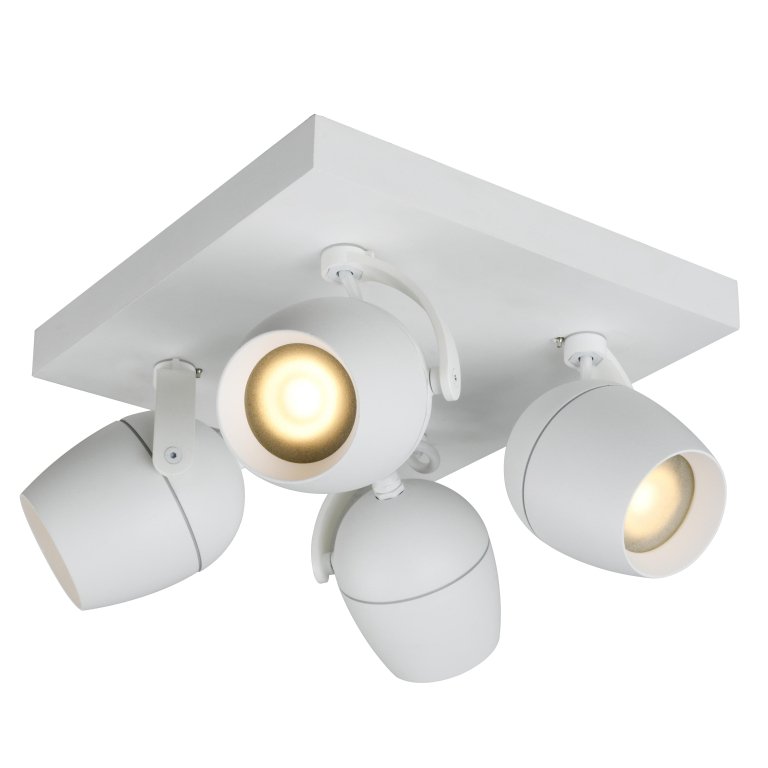 Lucide Preston 4 spot badkamer IP44 wit