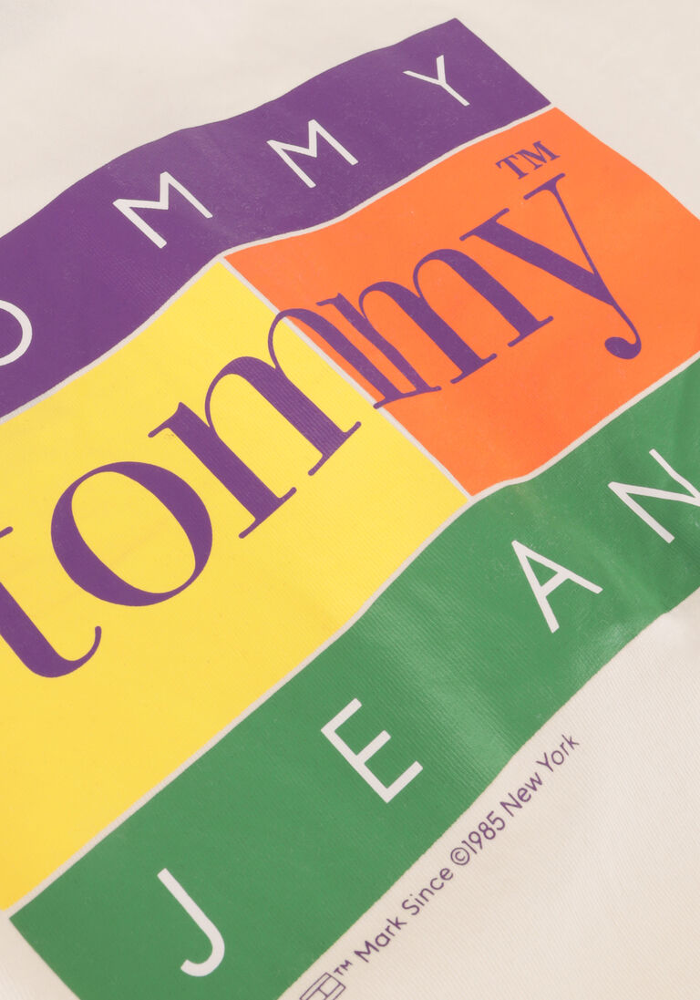 TOMMY JEANS witte tommy jeans t-shirt tjw ovs crp summer flag tee3