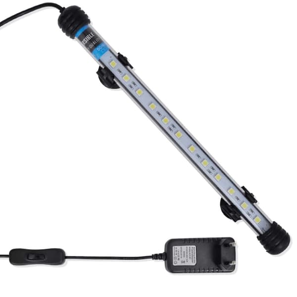 vidaXL LED-lampe for akvarium 28 cm hvit