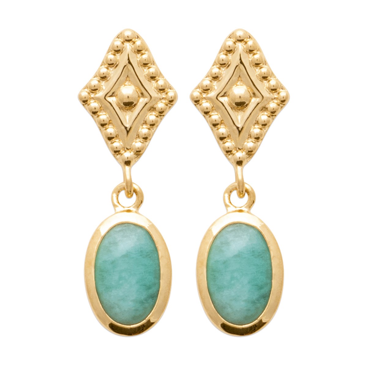 Boucles d'oreilles Brillaxis amazonite