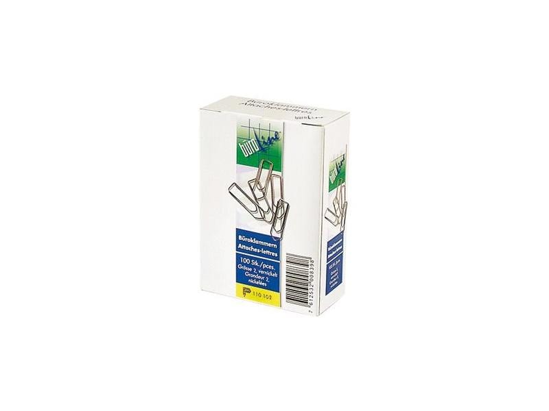 Büroline Büroklammer Gr. 4, 32 mm 1 Pack à 1000 Stück Vernickelte Heftklammer