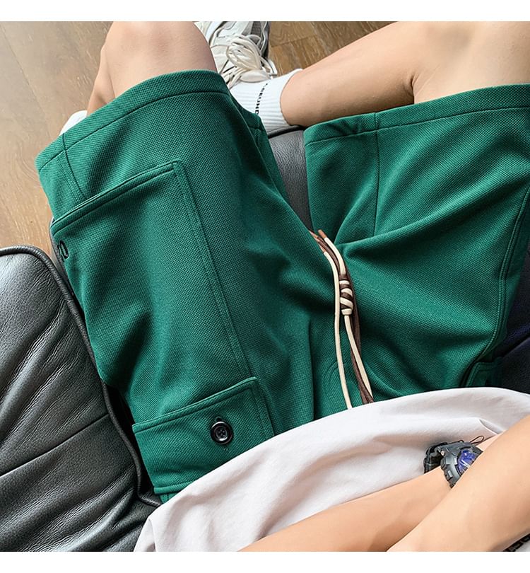 Bay Go Mall - Cargoshorts met trekkoord en geborduurde tailleband