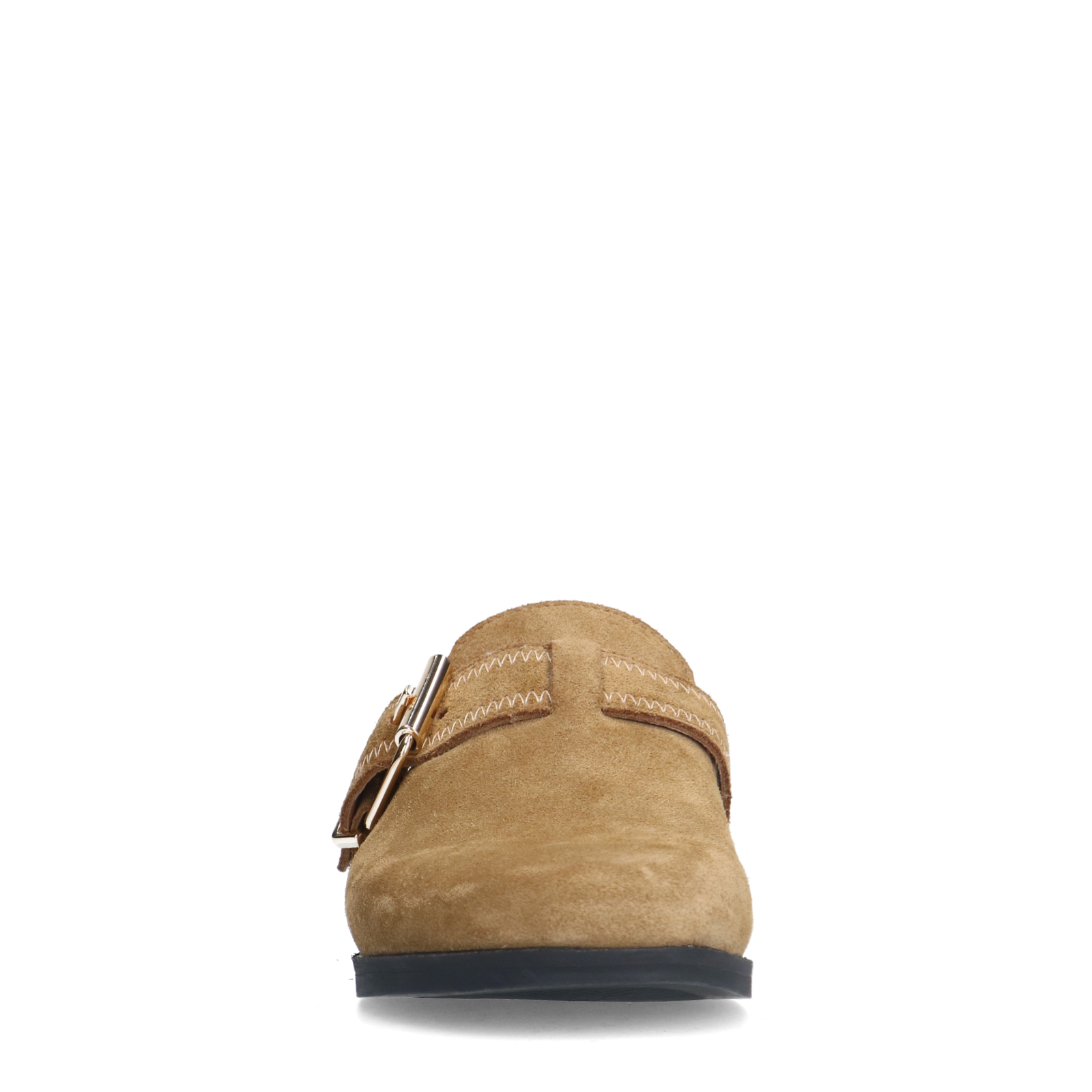 Taupe instappers met gesp