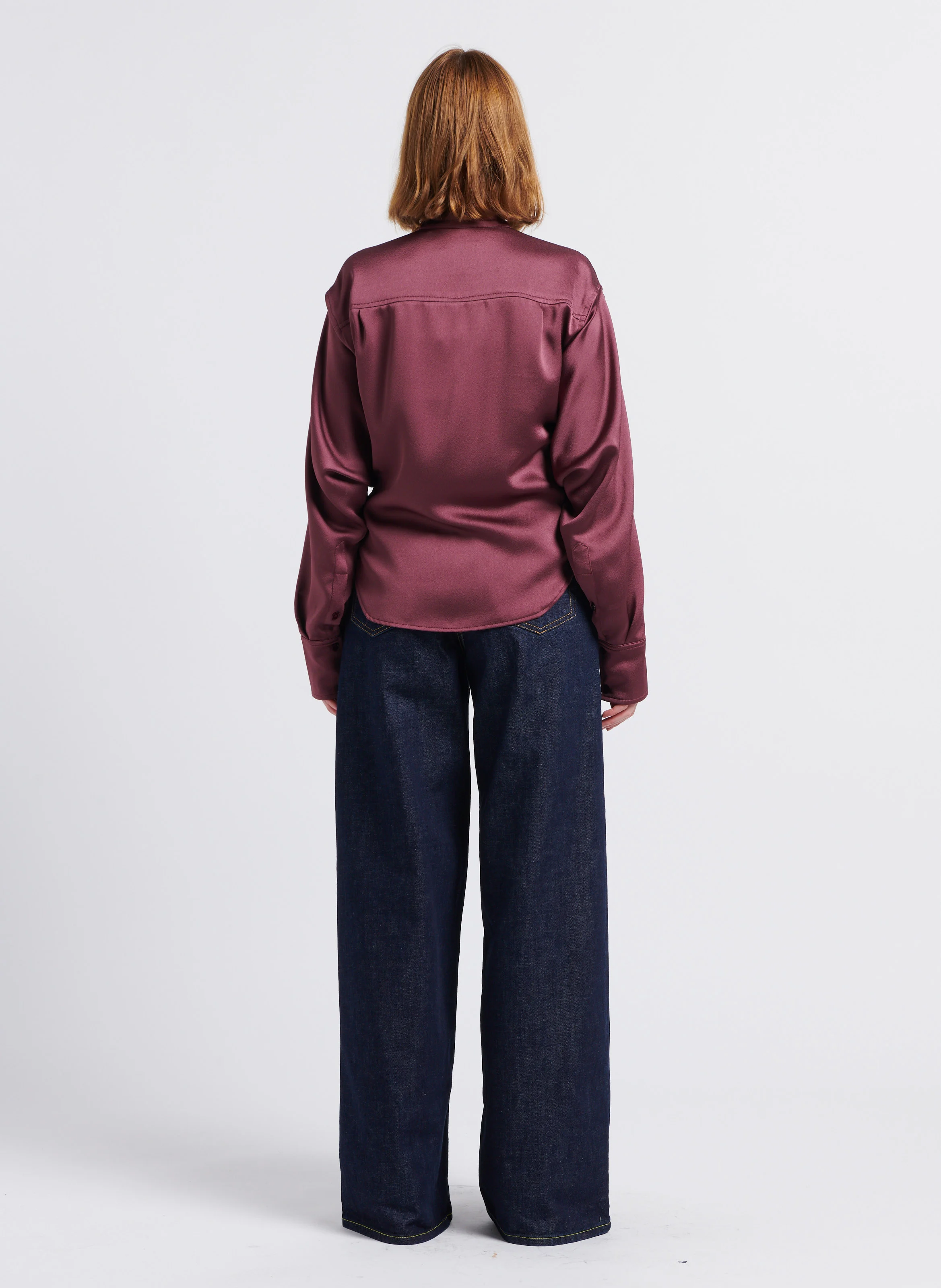 TENT BIS - Chemise col mao satinée |