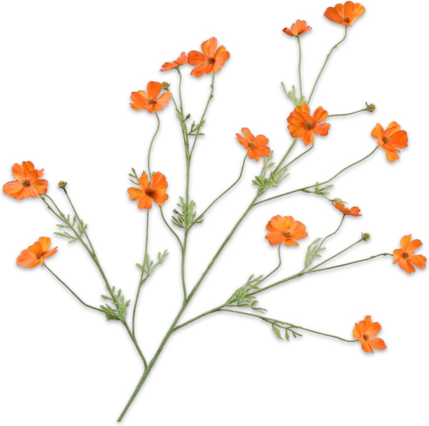Silk-Ka kunstbloem Cosmea oranje 104 cm
