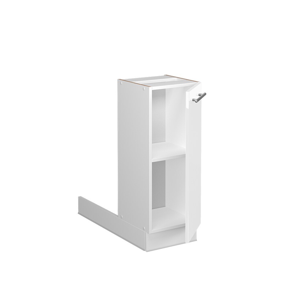 Vicco Regalinselunterschrank Küchenschrank Küchenmöbel Fame-Line Weiß 30 cm modern Hochglanz Küche Einbauküche Kücheninsel Drehtür Einlegeboden Blende Küchenunterschrank Küchenzeile
