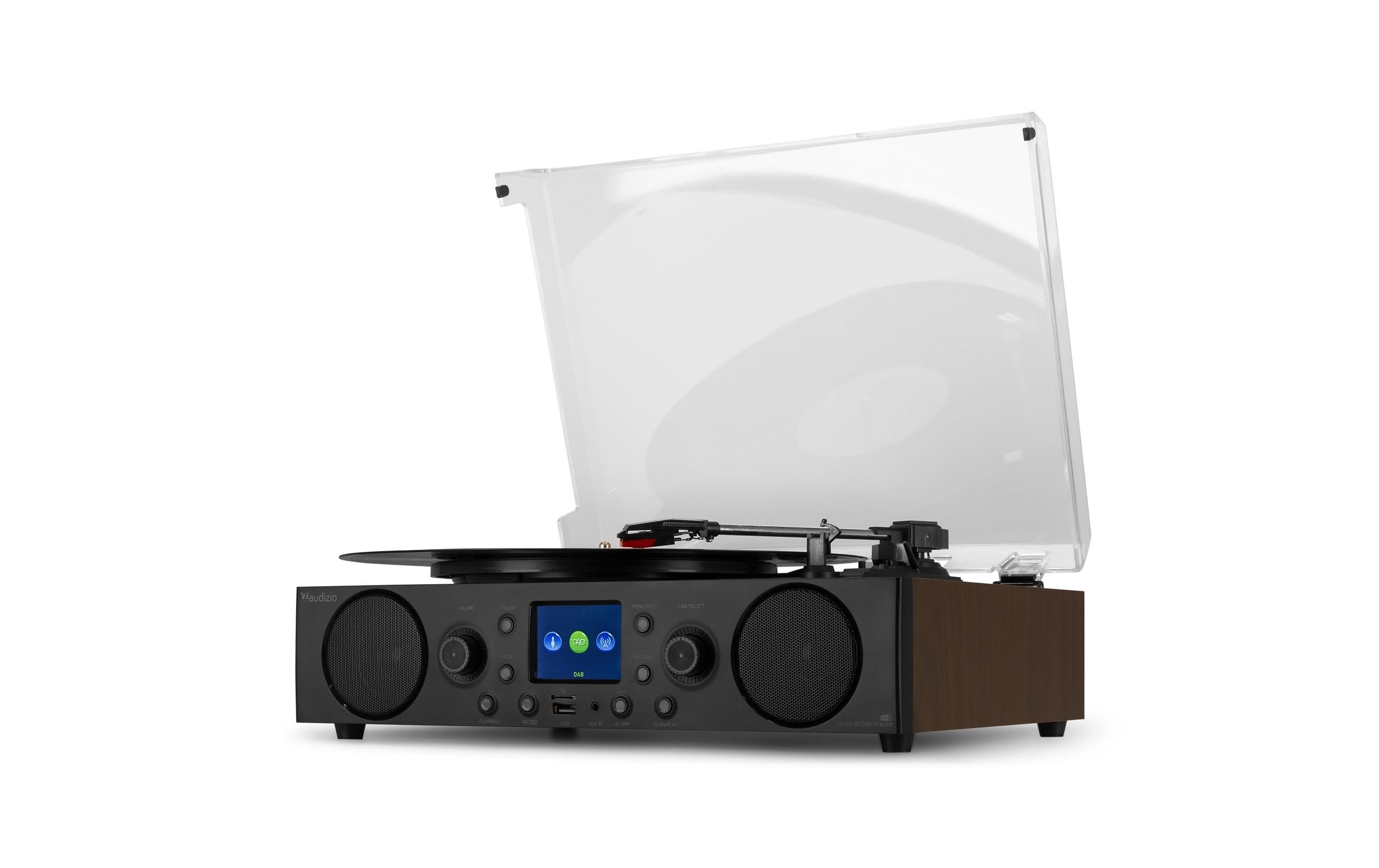 Plattenspieler Tulsa Braun/Schwarz<br>Audiocenter mit Plattenspieler und DAB+-Radio
