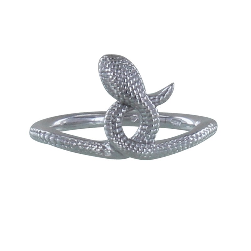 Bague Argent Rhodié Cordon Serpent