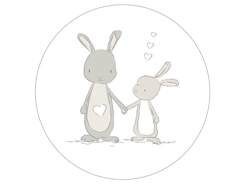 roba Babybett Komplett-Set Fox & Bunny 70 x 140 cm Komplettset umbaubar inkl. Bettwäsche, Himmel, Nest & Matratze