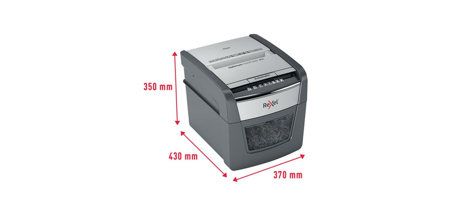 Aktenvernichter Optimum AutoFeed+ 45X P-4, 45 Seiten<br>Automatischer Schredder (auto) für sichere Vernichtung vertraulicher Unterlagen (bis zu 45 Blatt)