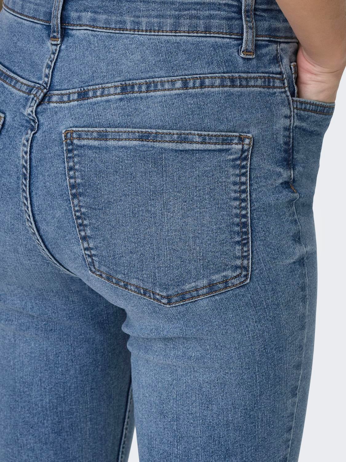 JDYMOON Hohe Taille Skinny Fit Jeans Light Blue Denim