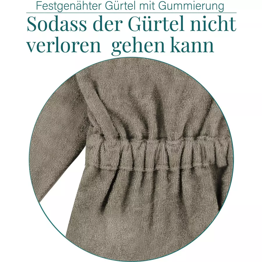 normani Kinder Bademantel aus Bio-Baumwolle Ljubljana Beige