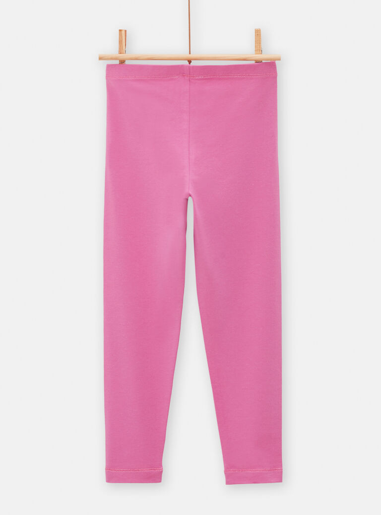 Legging rose uni pour fille