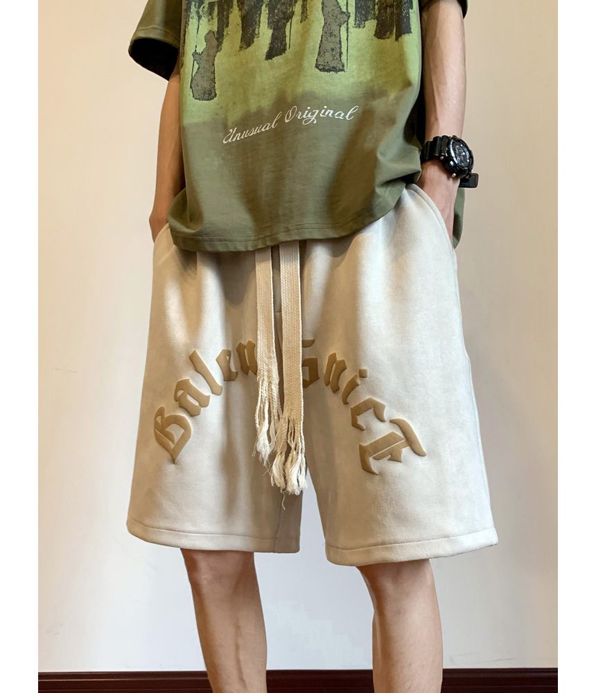 Breeson - Mid Rise Lettering Shorts