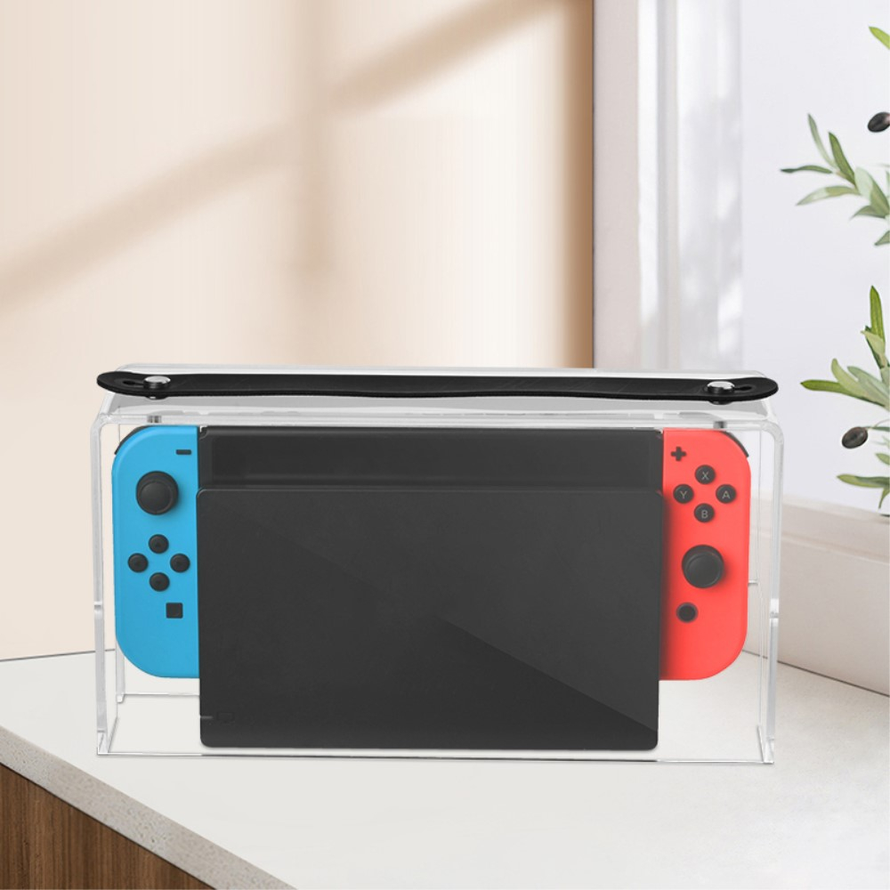 Acryl Staubschutz Box zum Verstauen und Ausstellen der Nintendo Switch Konsole - Transparent