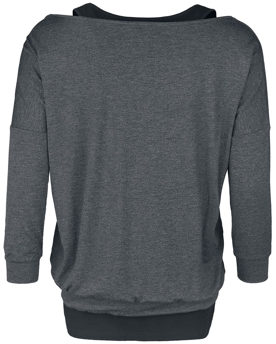 Haut Manches Longues Double Épaisseur Avec Imprimé à l'Avant | Rock Rebel by EMP T-shirt manches longues