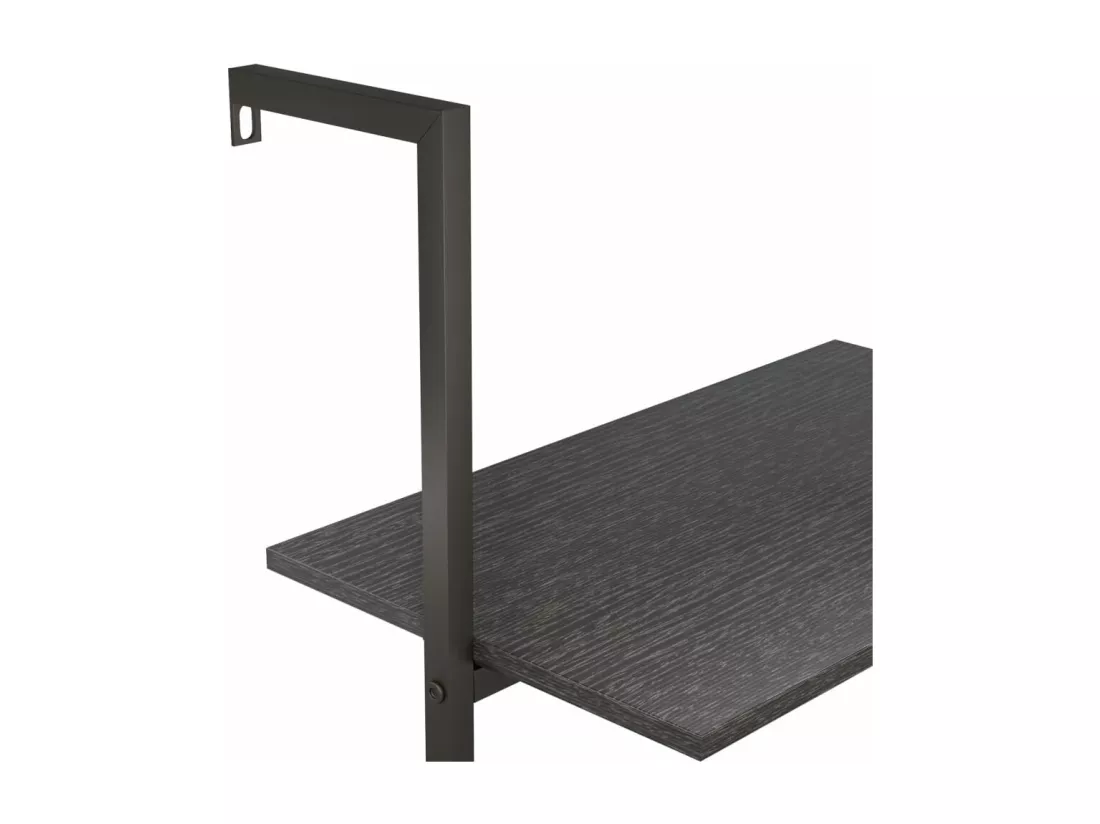 Étagère inclinée à 5 niveaux Noir 64x35x185 cm