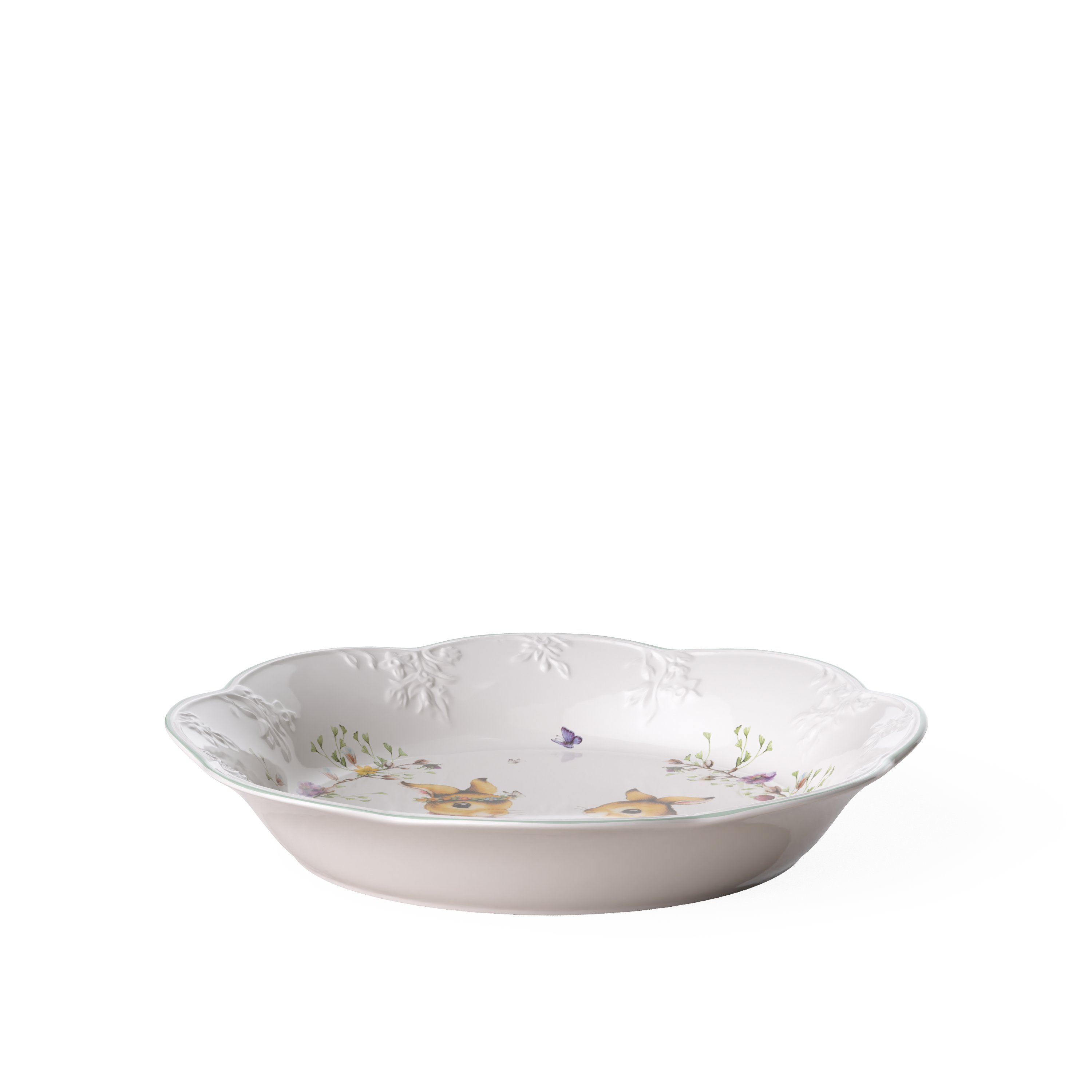 Spring Fantasy Dessert bowl Green, 11.2 oz, Premium Porcelain