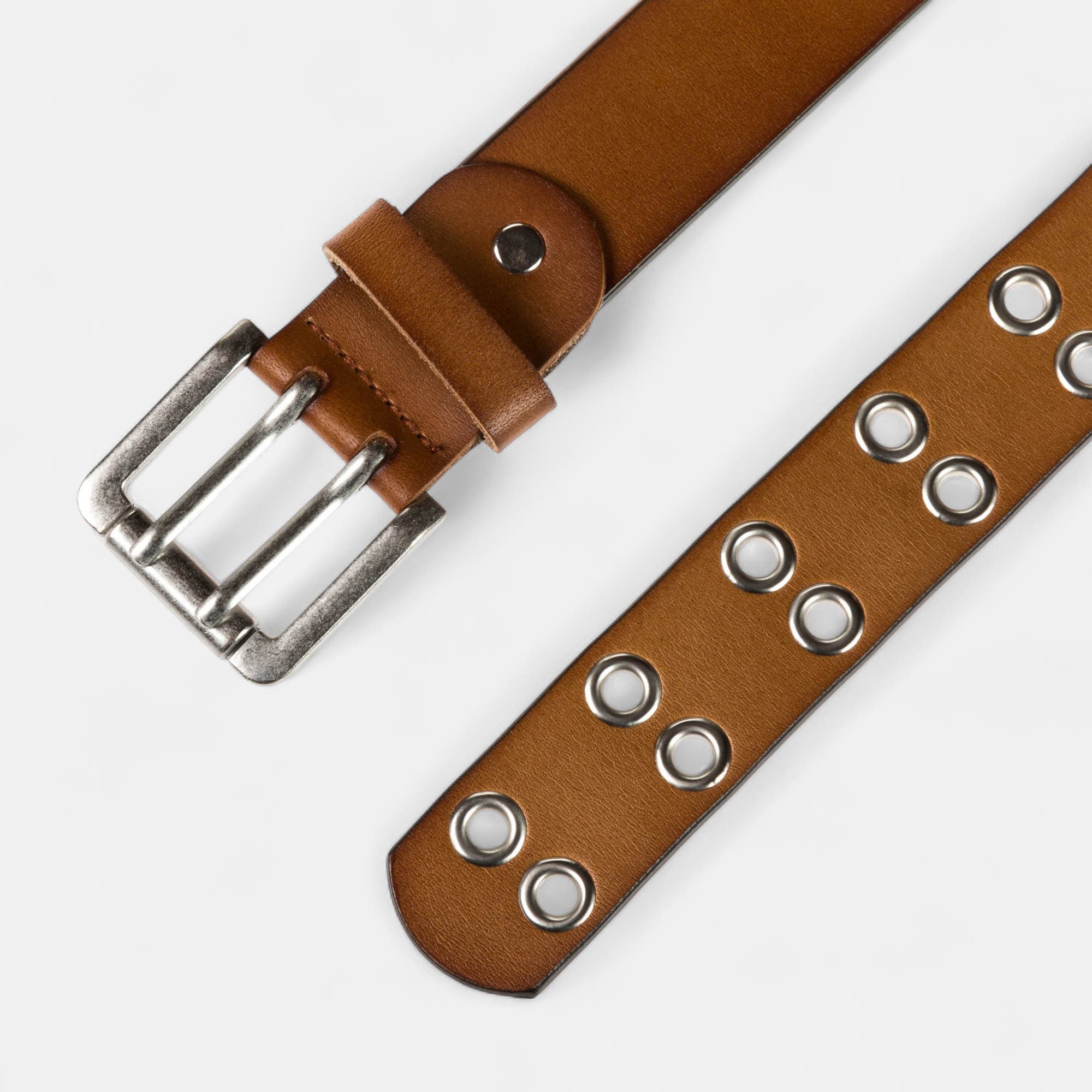 Ceinture en cuir camel