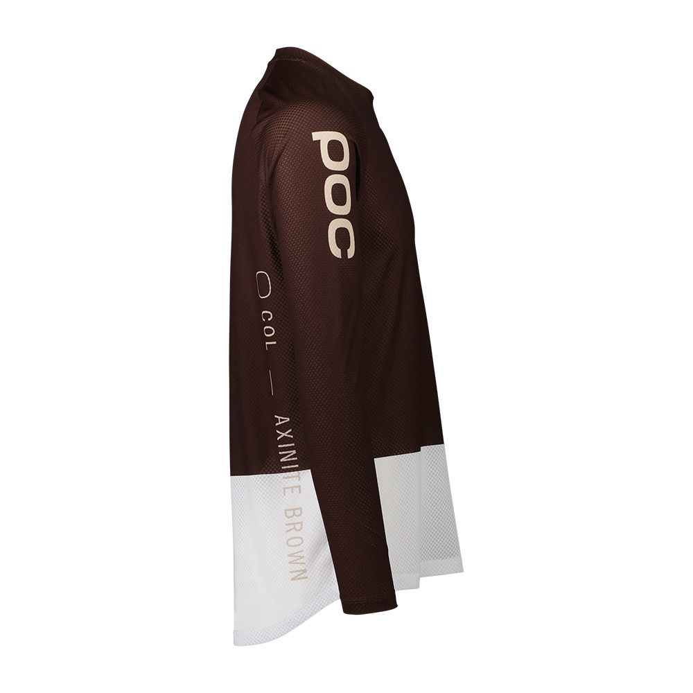 Poc MTB PURE LS - Maillot Homme axinite brown/hydrogen white