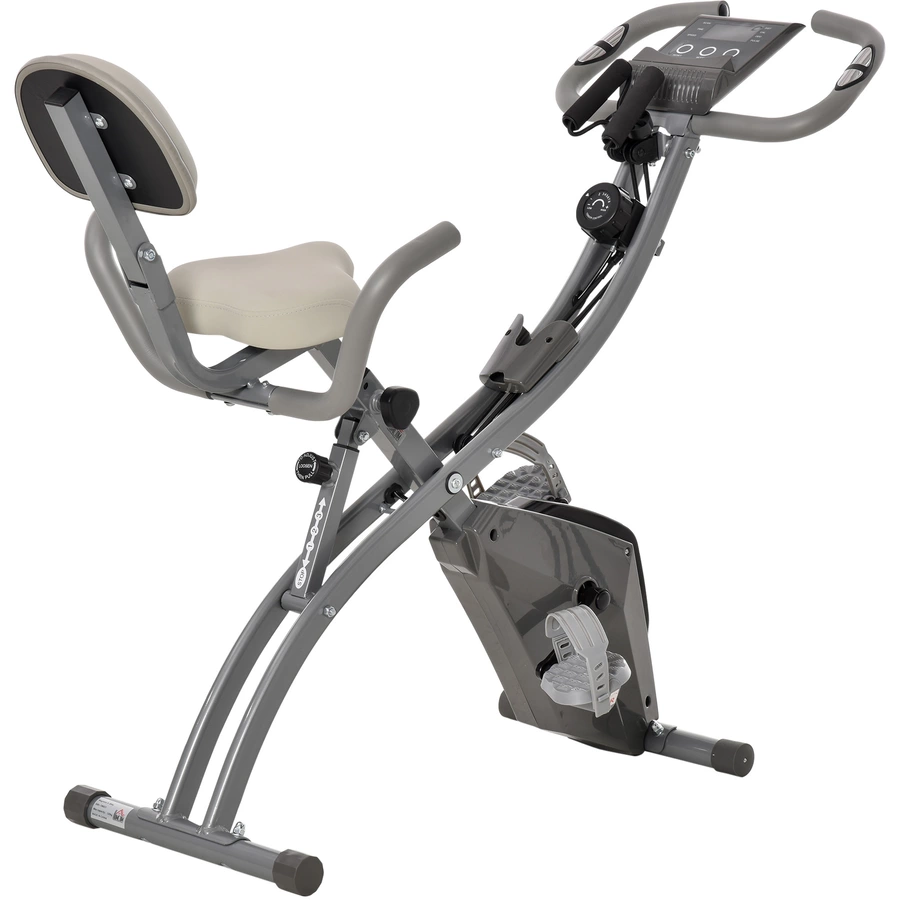 HOMCOM Fahrradtrainer mit LCD Display grau