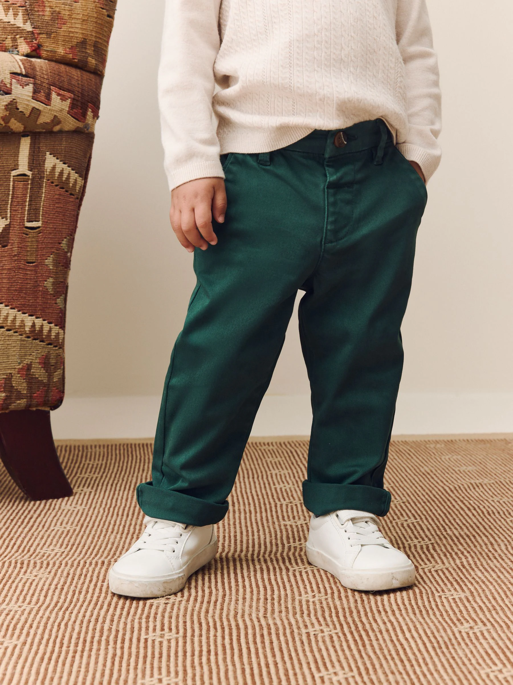 Groen - Stretch Chino Broek (3mnd-7jr)