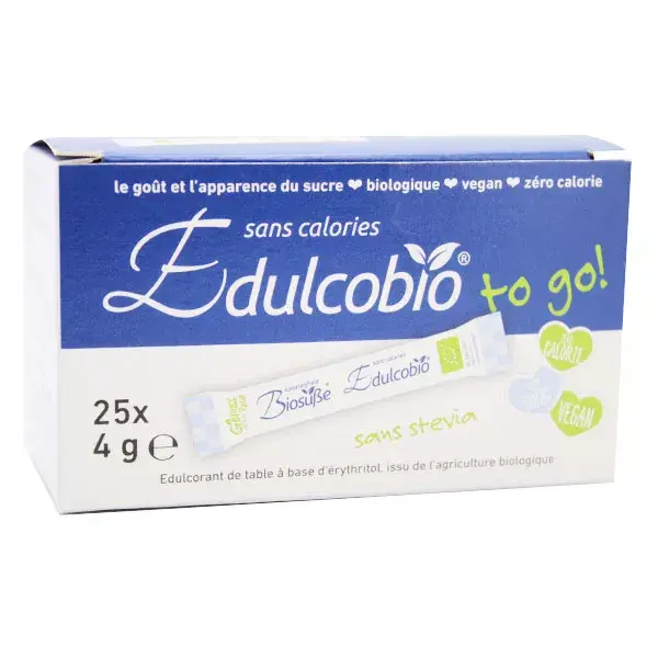 Edulcobio Adoçante Alternativo Orgânico Eritrol em Pó 4g x 25