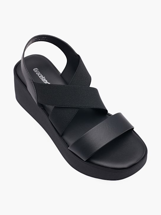 Graceland Sandalette Schwarz