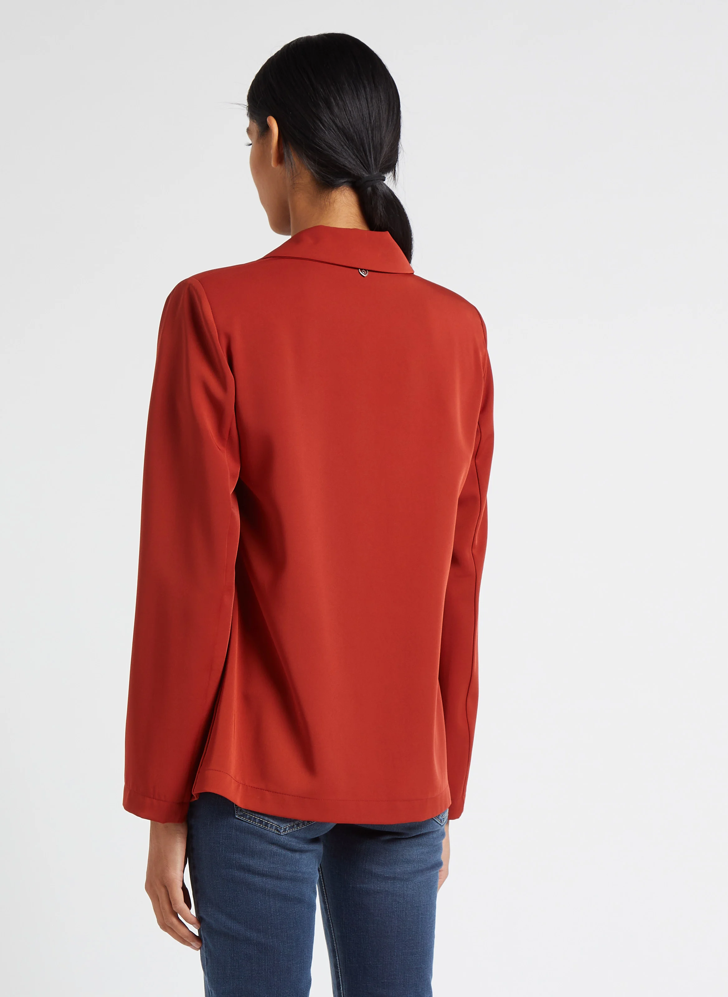 Veste blazer col tailleur | Rouge