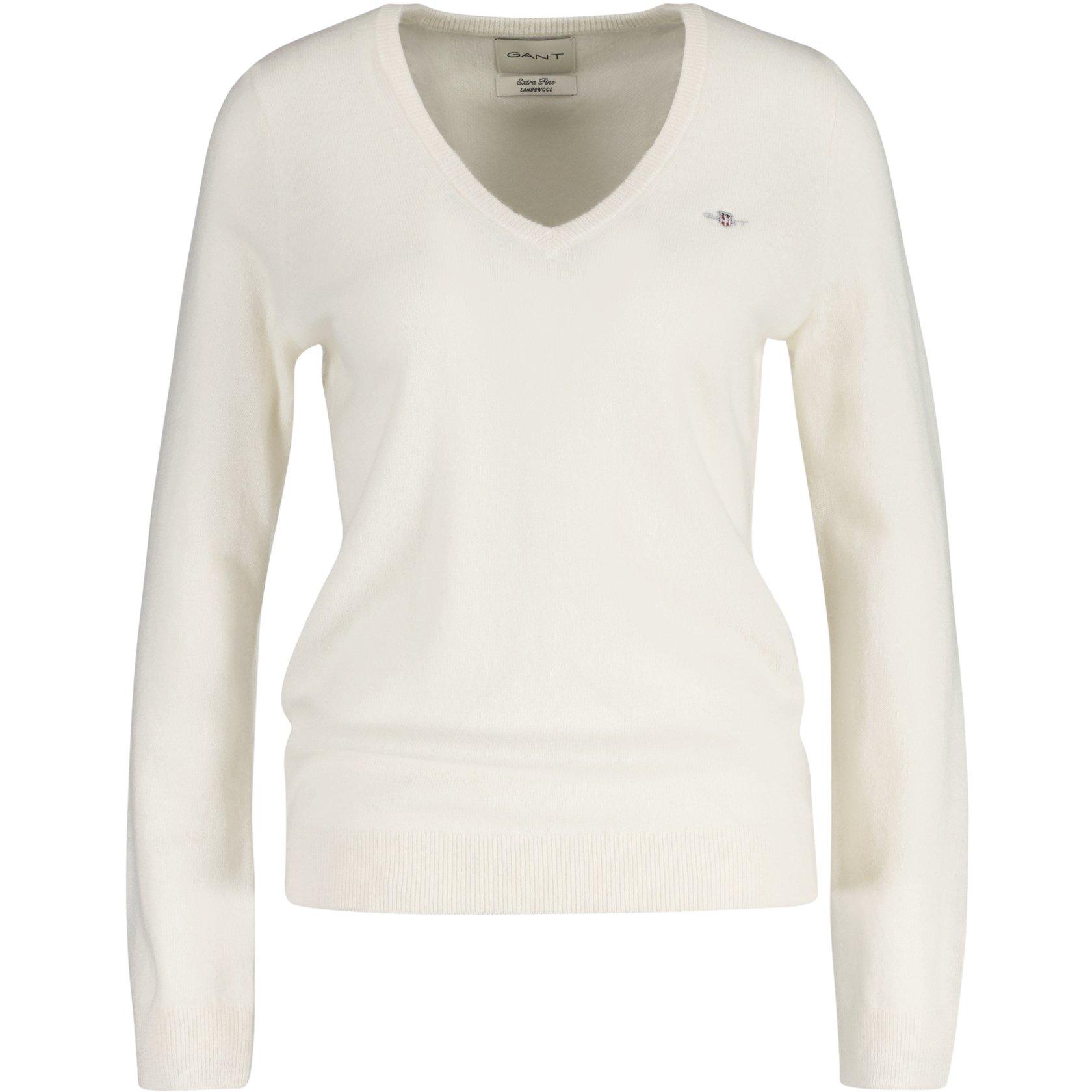 Gant EXTRAFINE LAMBSWOOL V-NECK CREAM S