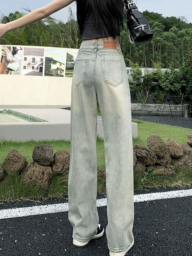 Kira Kira - High Rise Washed Wide Leg Jeans