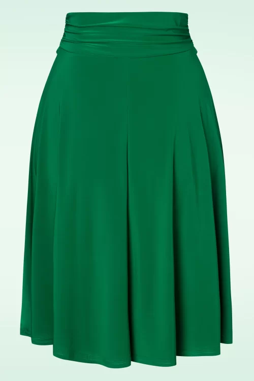 Vintage Chic for Topvintage Aliyah swing rok in smaragdgroen