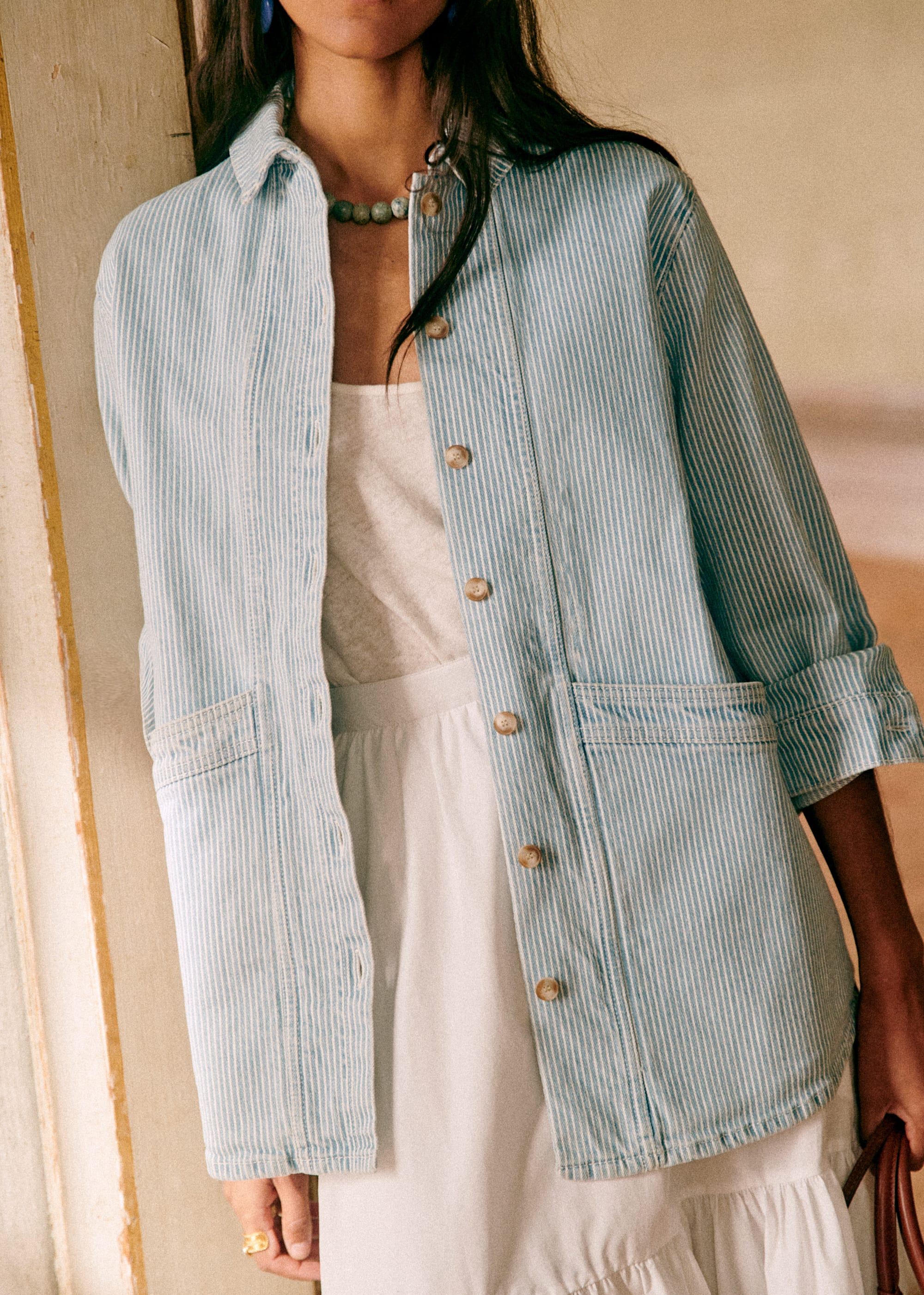 Veste Will - Denim Rayé - E-SHOP/VESTES 5905730