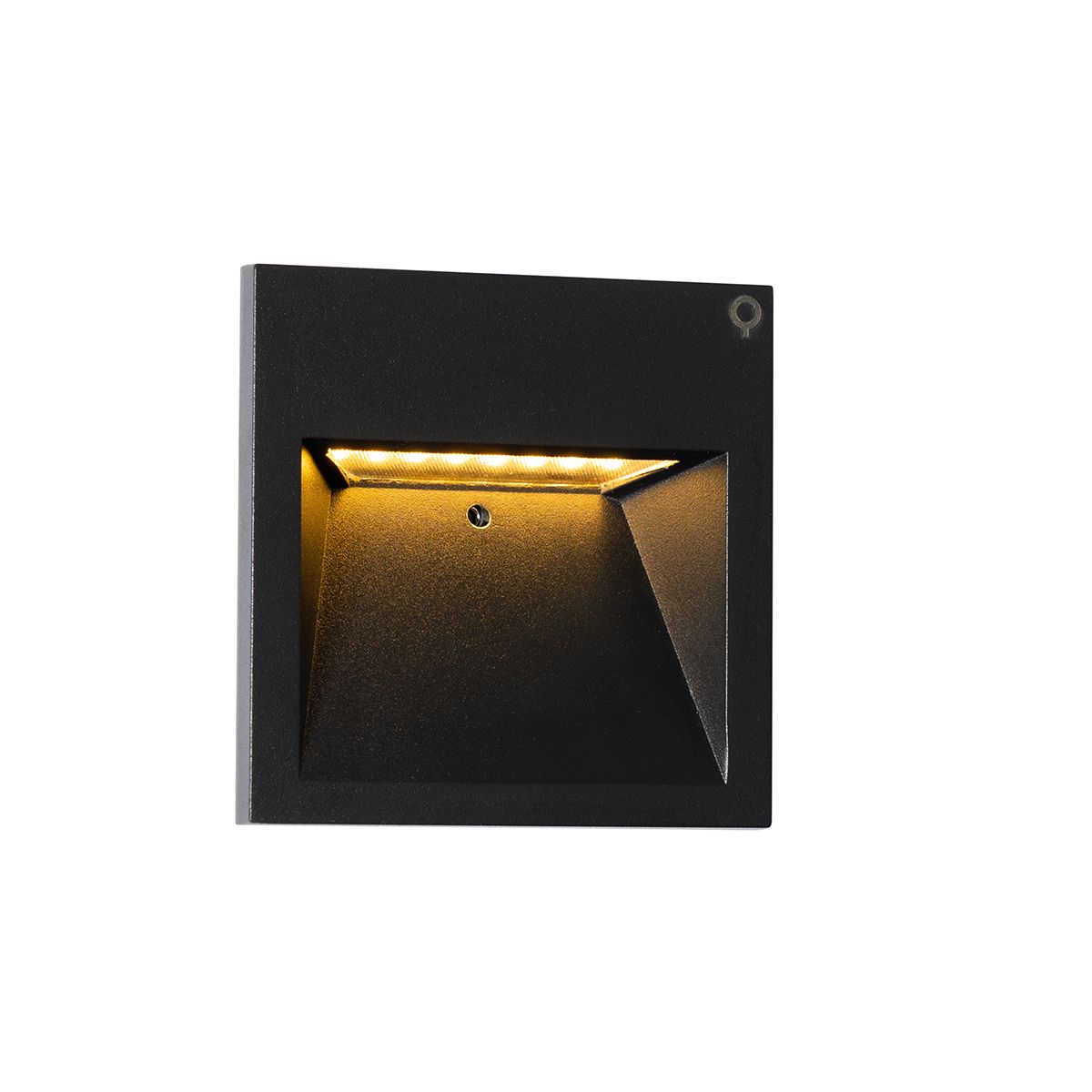 Moderne inbouw wandlamp zwart incl. LED - Gem 2