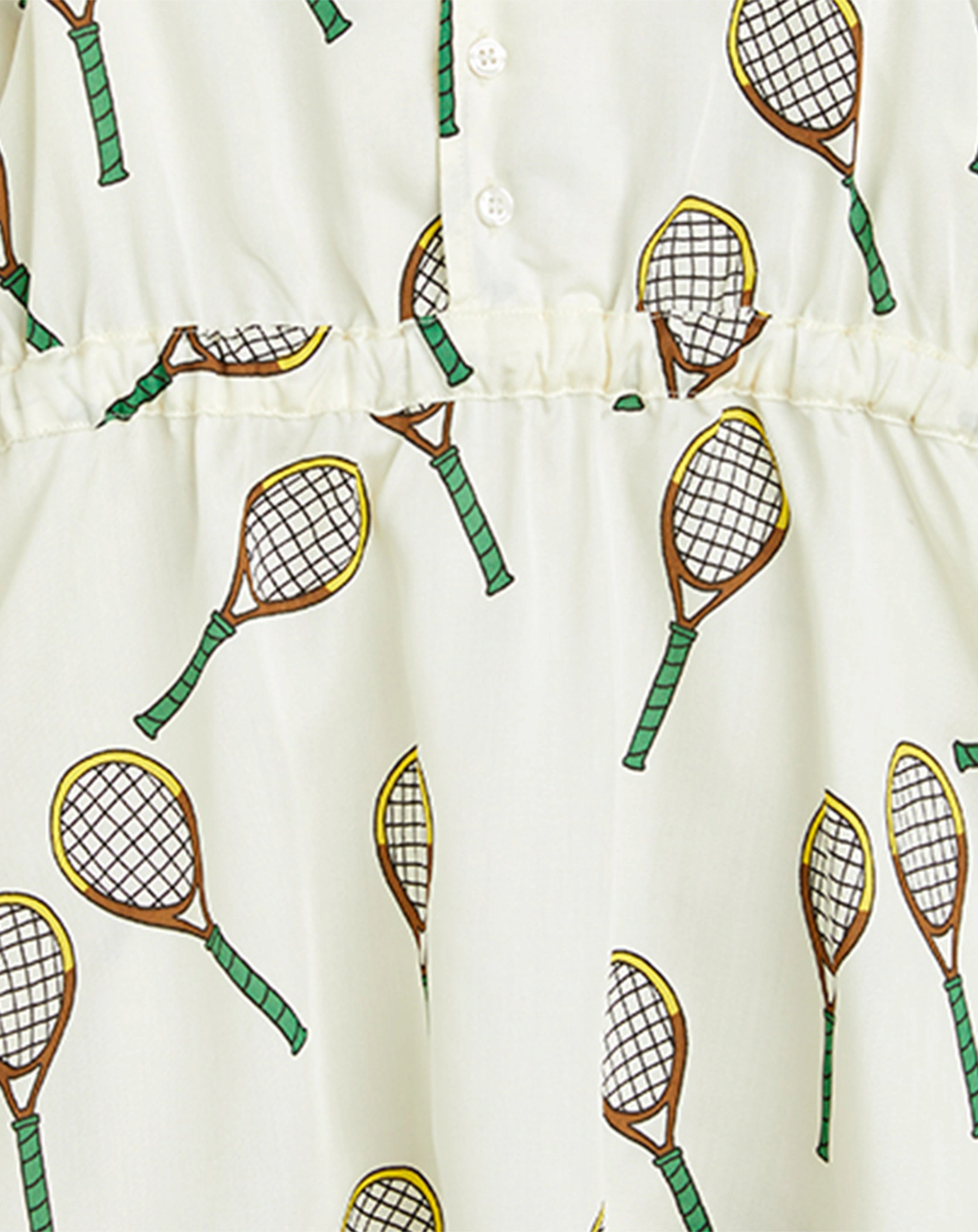 Langarm-Kleid TENNIS AOP in offwhite