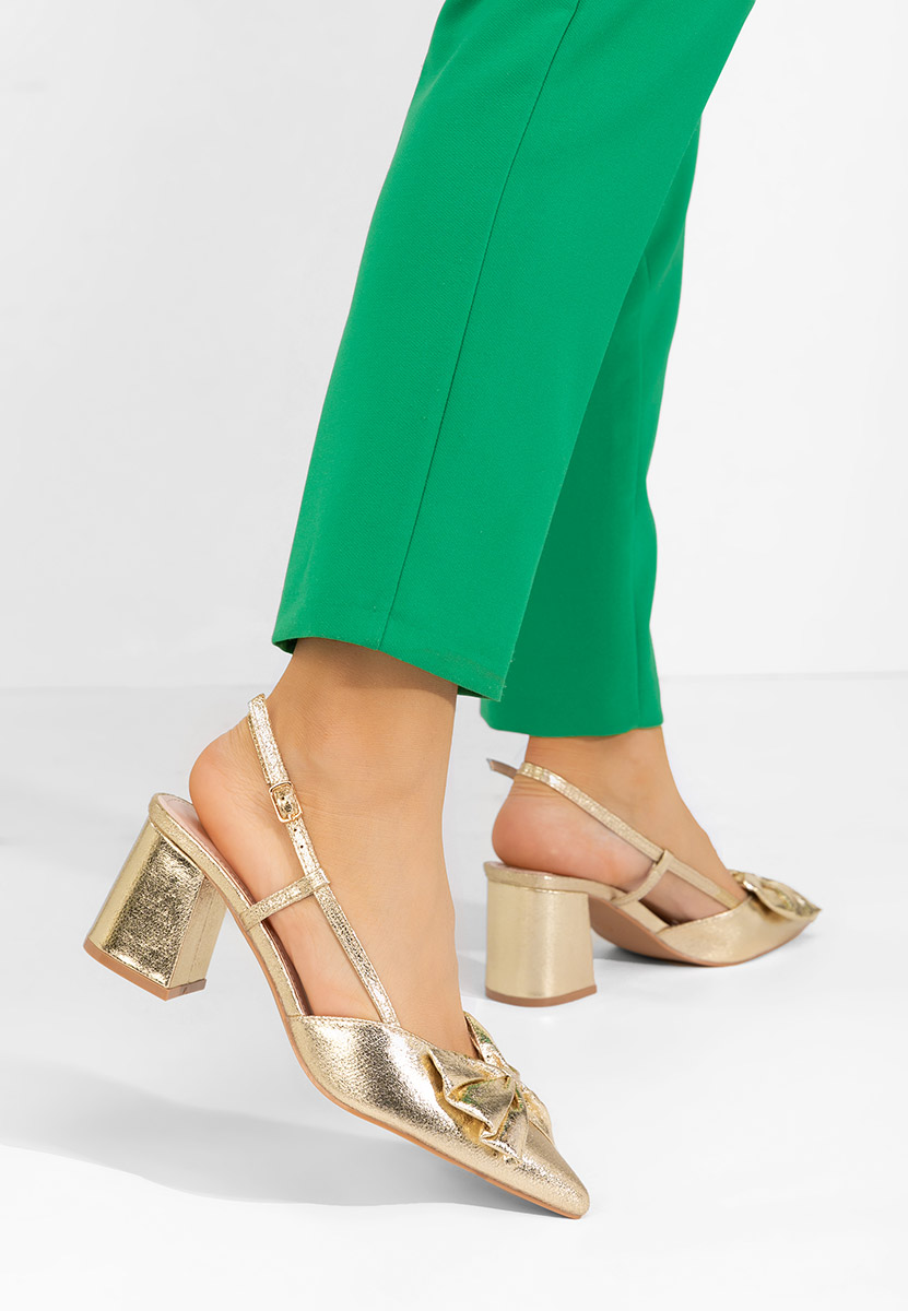 Chaussures slingback dorées Latosha