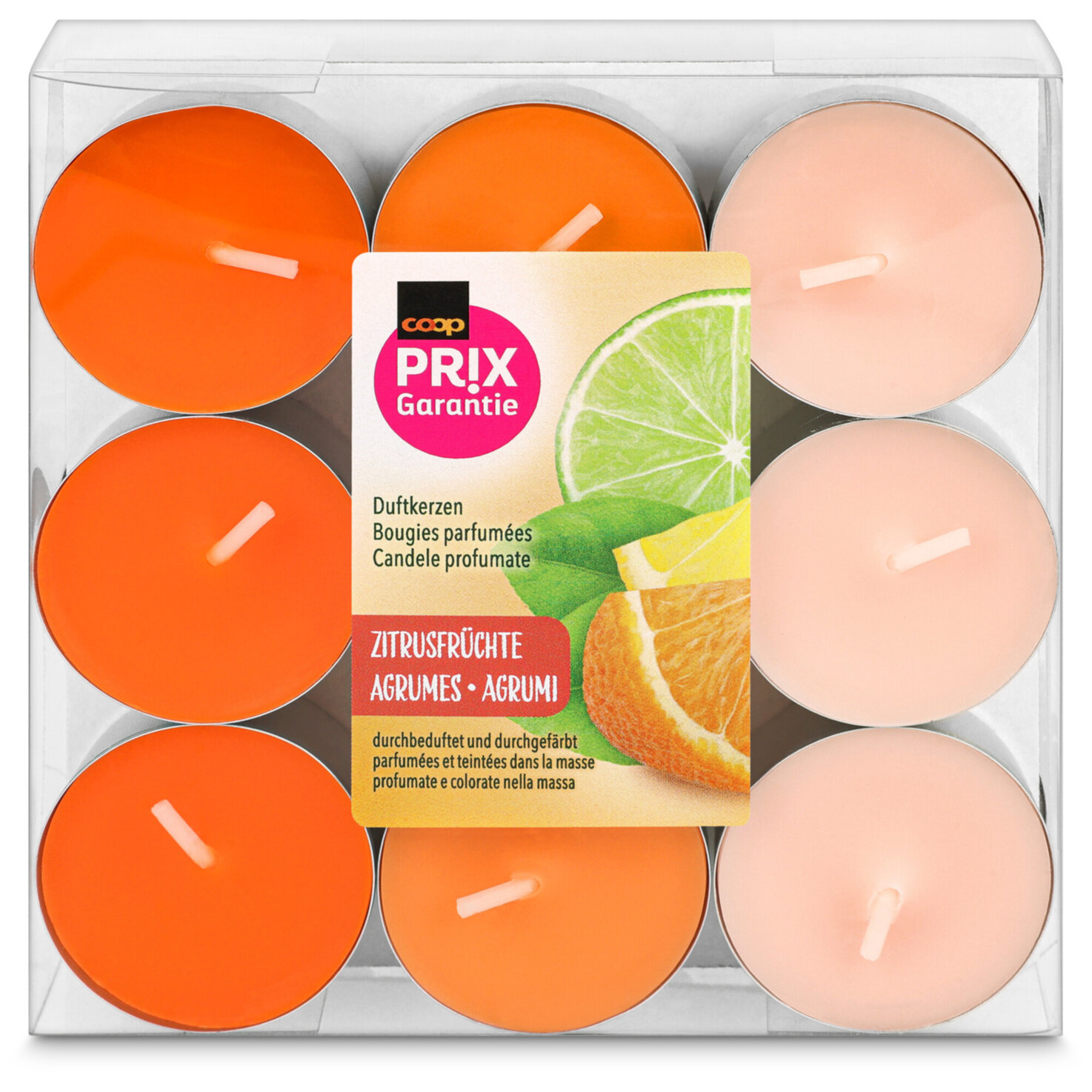 Prix Garantie Teelichte Zitrusfrüchte 18 Stück