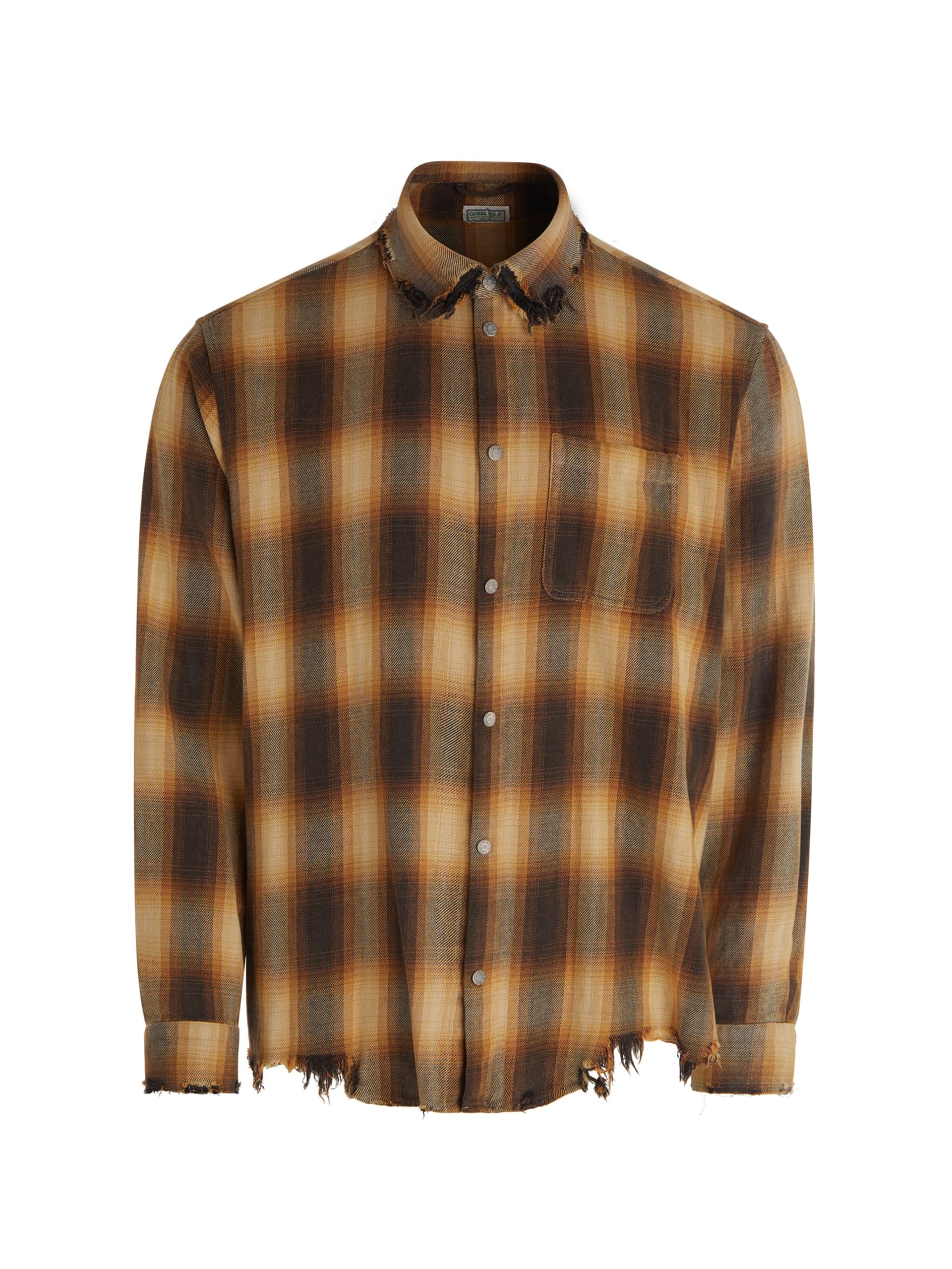 camisa de flanela desgastada