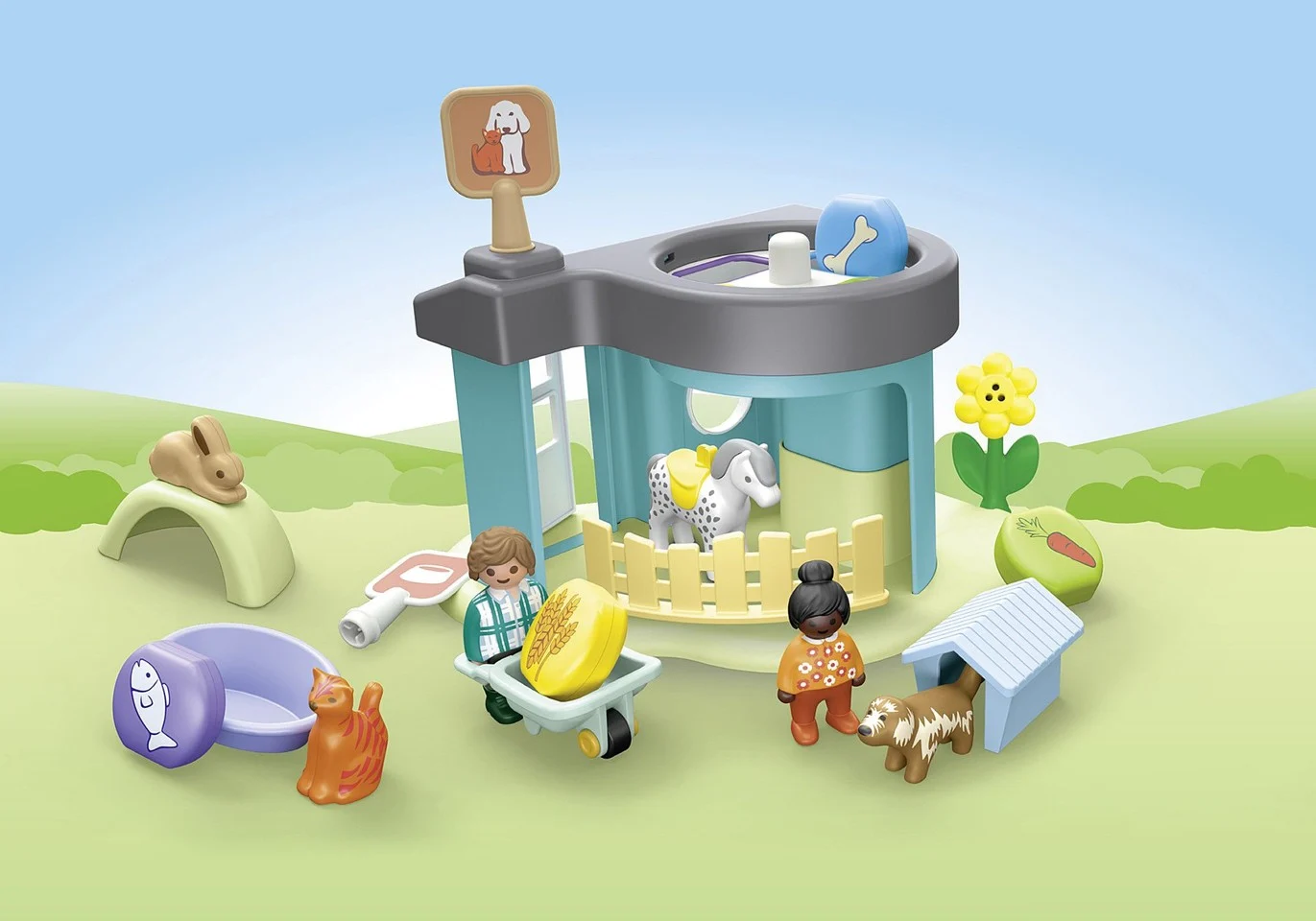 Playmobil - Junior: Dyrepension med godbidsmaskine (71690)