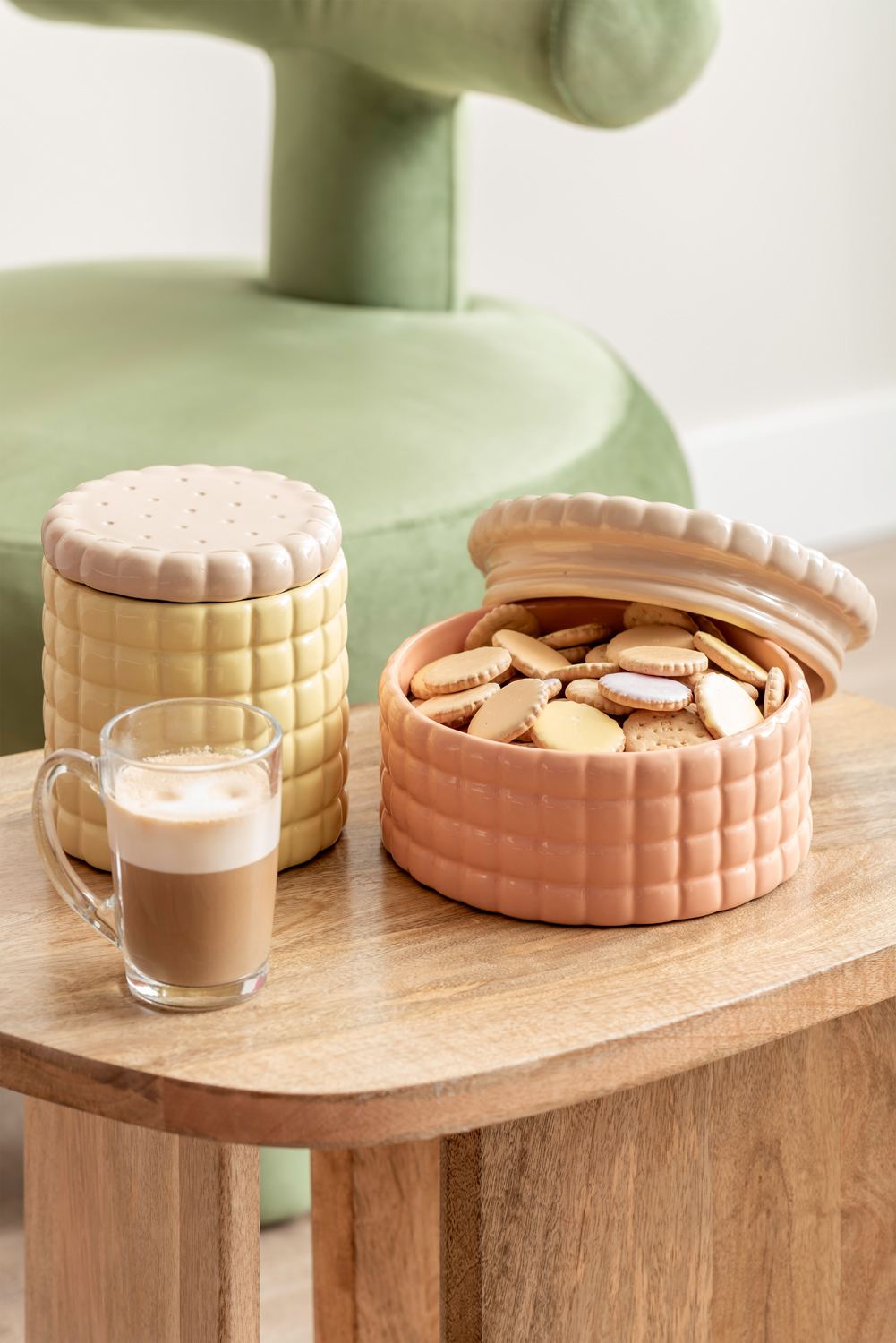 Voorraadpot Biscuit Box groot zacht roze