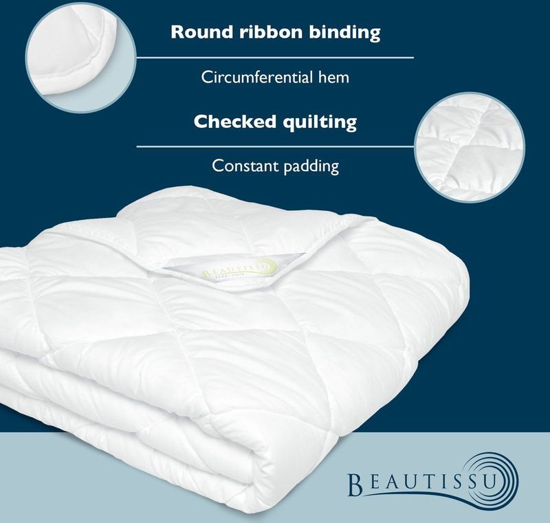 Beautissu dekbed eenpersons 135x200cm - wasbaar winterdekbed winterdekens ademend - zacht anti allergie deken - Beaunuit MD