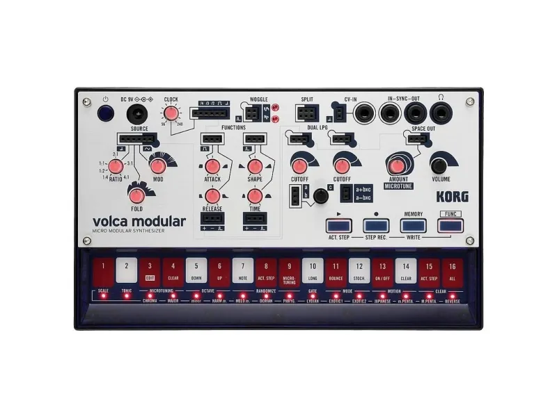Korg volca modular, Analog synthesizer, Sort, Vekselstrøm, Batteri, AA, 10 t, 193 mm