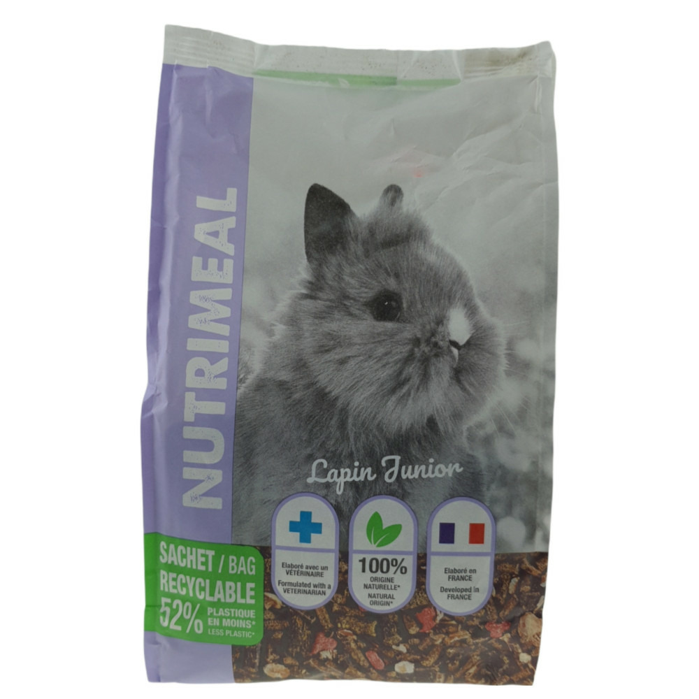 Granulés lapin nain junior (moins de 6mois) nutrimeal - 800g